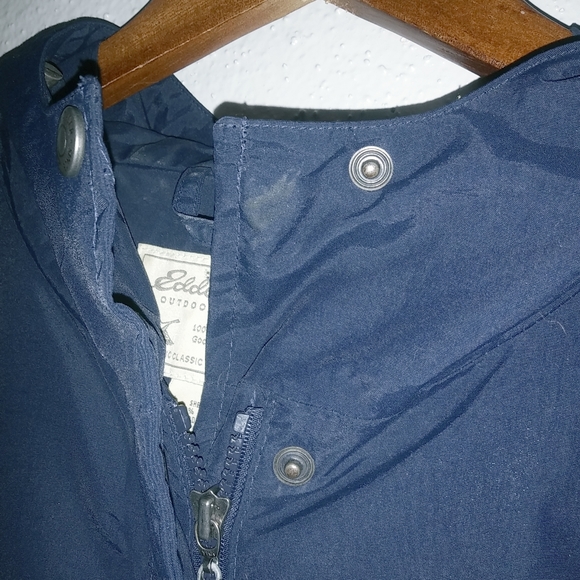 Eddie Bauer XXL Mens Water Resistant Snap Zip Front Hooded Nylon Jacket - Picture 5 of 12